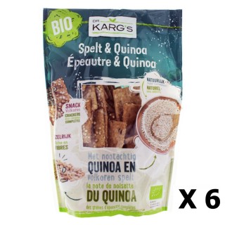 Lot 6x Mini crackers épeautre et quinoa BIO - Dr Karg's - Sachet 110g