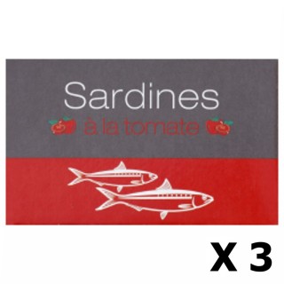 Lot 3x Sardines à la tomate - Maroc - conserve 125g