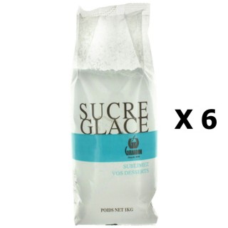 Lot 6x Sucre glace - Giraudon - paquet 1kg