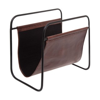 Porte magazine en cuir French Touch - Marron