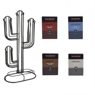 Cactus à café - Porte capsule Nespresso + capsules café Terres d'Origine - 5 produits