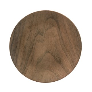 Assiette plate design bois Mood - Diam. 26 cm - Marron