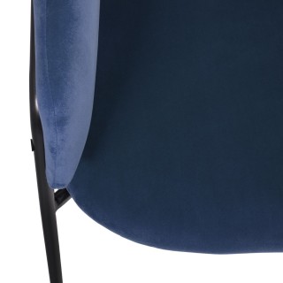 Fauteuil en velours design Contempo Siron - Bleu
