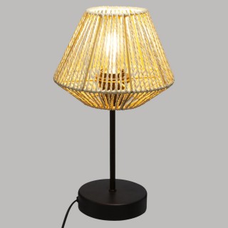 Lampe à poser effet corde Jily - H. 34 cm - Beige naturel