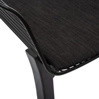 Fauteuil design bois et métal Alby - Noir