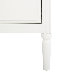 Table de chevet effet bois Solen - L. 45 x H. 60 cm - Blanc