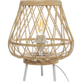 Lampe à poser en bambou Ritual - H. 31 cm - Beige
