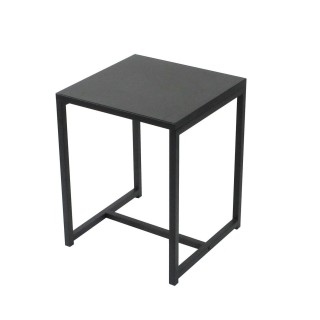 Table d'appoint design en métal Madison - L. 40 x H. 50 cm - Noir