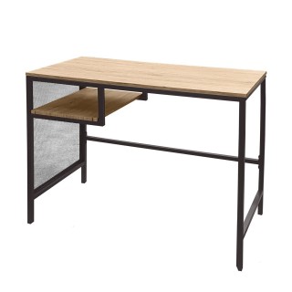 Bureau industriel en bois et métal Dock - L. 90 x H. 75 cm - Noir