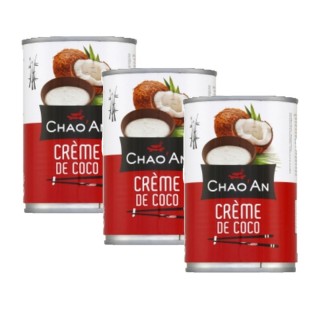 Lot 3x Crème de coco - Chao'an - boîte 400ml
