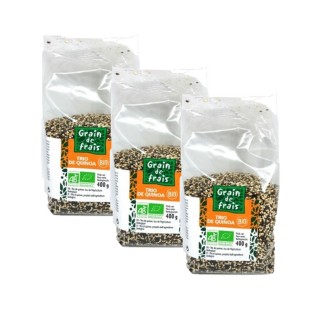 Lot 3x Trio de quinoa BIO - Grain de Frais - paquet 400g