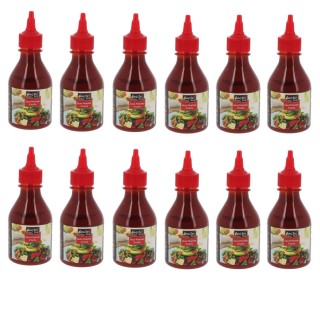 Lot 12x Sauce pimentée Sriracha - Exotic Food - bouteille 225g