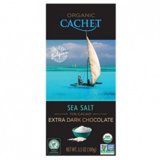 Chocolat noir fleur de sel BIO - Cachet - tablette 100g