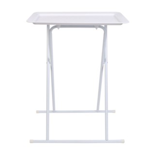 Table d'appoint pliable design Zoé - L. 53 x H. 66 cm - Blanc