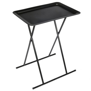 Table d'appoint pliable design Zoé - L. 53 x H. 66 cm - Noir