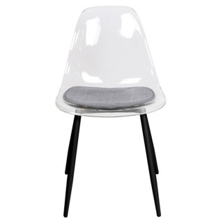 2 Chaises design transparent Lilia - Noir