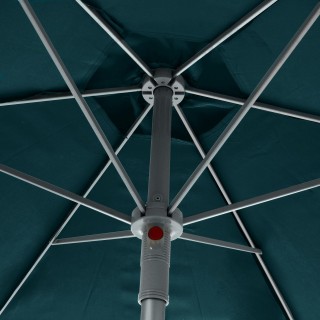 Parasol droit rond Anzio - Diam. 230 cm - Bleu canard