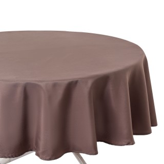 Nappe anti-taches ronde Ophy - Diam 180 cm - Taupe