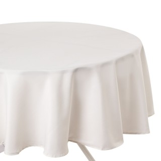 Nappe anti-taches ronde Ophy - Diam 180 cm - Ivoire
