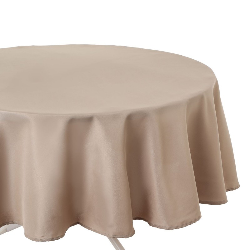 Nappe anti-taches ronde Ophy - Diam 180 cm - Couleur lin
