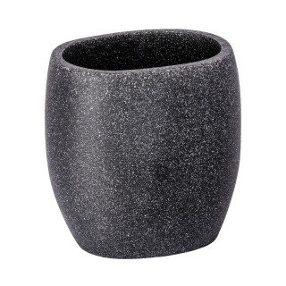 Gobelet de salle de bain design nature Puro - Gris anthracite
