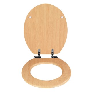 Abattant WC en MDF design bois d'hêtre - Marron