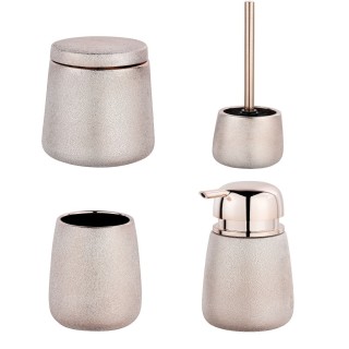 Set accessoires de salle de bain design Glimma - Rose