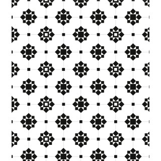 Fond hotte design Arabesque - L. 60 x l. 70 cm - Blanc et noir