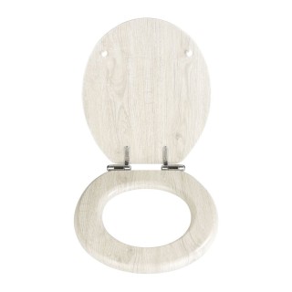 Abattant WC en MDF design bois chêne - Gris