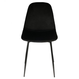 2 Chaises design velours Giulia - Noir