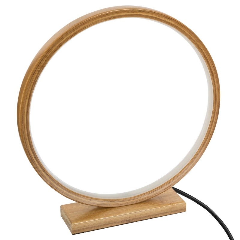 Lampe à poser LED en bambou Stela - H. 32 cm - Marron