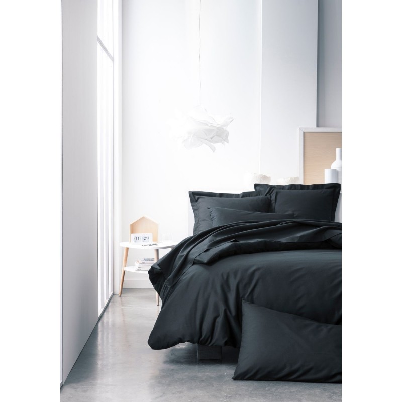 Housse de couette Réglisse - 100% coton 57 fils - 140 x 200 cm - Noir