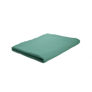 Drap plat Diabolo Menthe - 100% coton 57 fils - 240 x 300 cm - Bleu turquoise