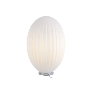Lampe à poser design vintage Smart large - H. 45 cm - Blanc