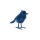 Statuette oiseau design floqué Origami - Bleu