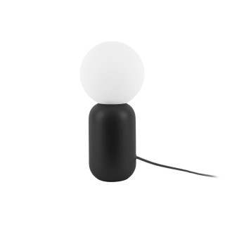 Lampe à poser design boule Gala - H. 32 cm - Noir