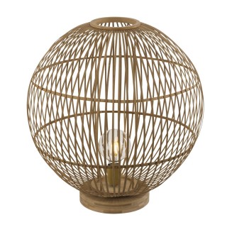 Lampe à poser design bambou Hildegard - Diam. 50 x H. 53 cm - Beige naturel