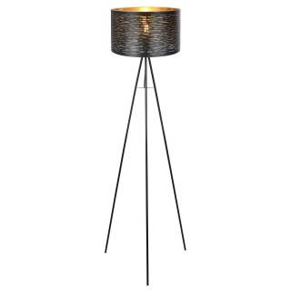 Lampadaire design Tunno - H. 153 cm - Noir et doré