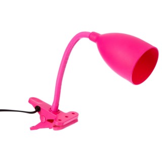 Lampe à pince en silicone - H. 43 cm. - Rose