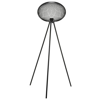 Lampadaire design industriel rond en métal Spirit - H. 160 cm - Noir