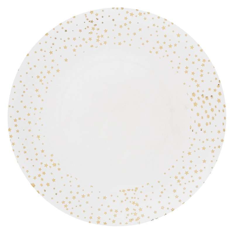 Assiette de présentation Etoile - Vaisselle de Noël - Blanc