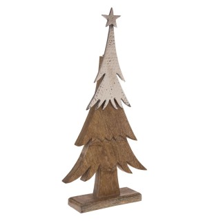 Décoration de Noël à poser en bois sapin Terre sauvage - Marron