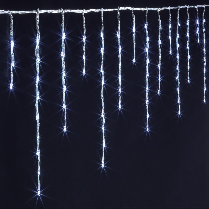 Guirlande de Noël extérieure à 120 LED Xmas - L. 200 cm - Blanc froid