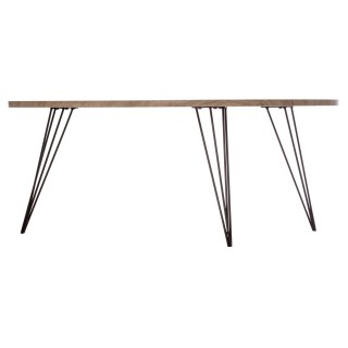Table basse design industriel Neile - L. 112 x H. 40 cm - Noir