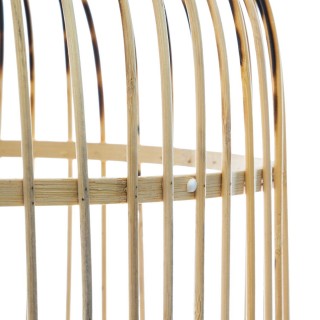 Lampadaire design bohème en bambou Eads - H. 73 cm - Noir