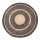 Tapis en jute rond avec rebord foncé - D. 110 cm