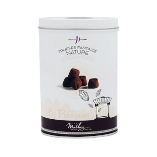 Truffes cacao nature "Les Parisiennes" - Mathez - boîte métal 200g 