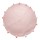 Tapis rond à gros pompons rose et blanc - Diam. 90 - Rose