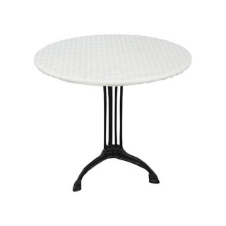 Sous-nappe protège table ronde Basic - Diam. 135 cm - Blanc