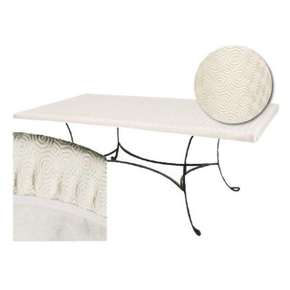 Sous-nappe protège table rectangulaire Basic - L. 100 x l. 160 cm - Blanc